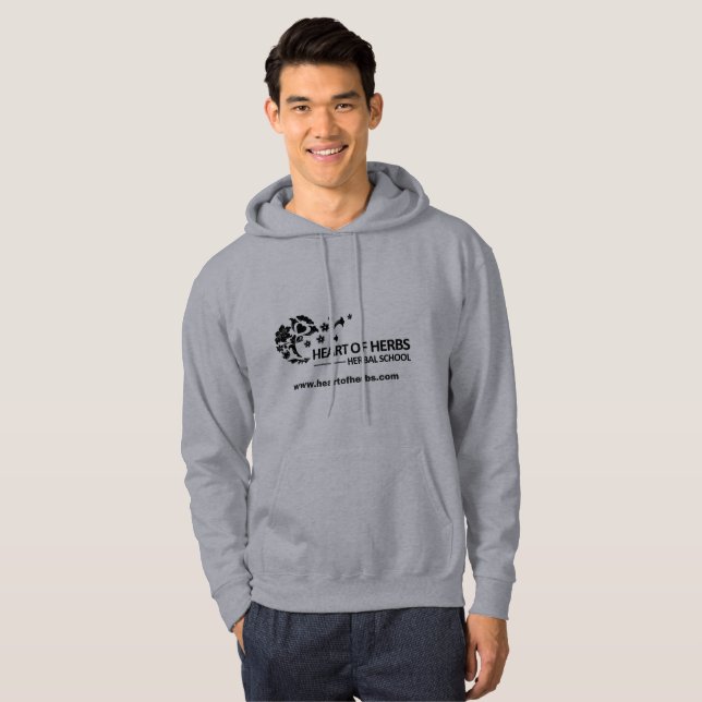 Veste À Capuche Coeur de sweatshirt de fines herbes d'école (Devant entier)