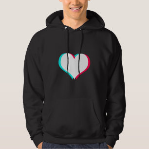 Veste À Capuche Coeur de Tiktok  Tok Tok Coeur noir