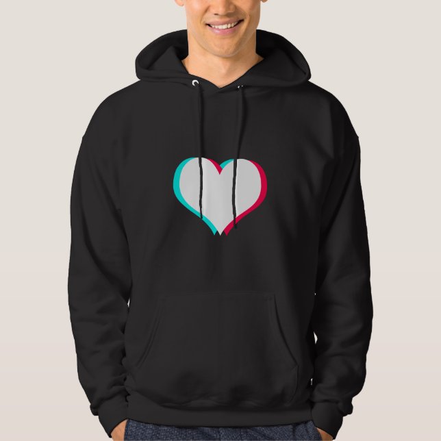 Veste À Capuche Coeur de Tiktok| Tok Tok Coeur noir (Devant)