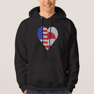 Veste À Capuche Coeur du drapeau américain du Groenland
