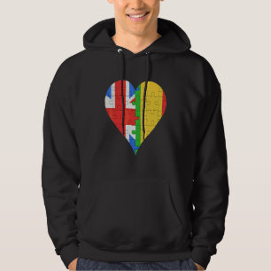 Veste À Capuche Coeur du drapeau malien britannique