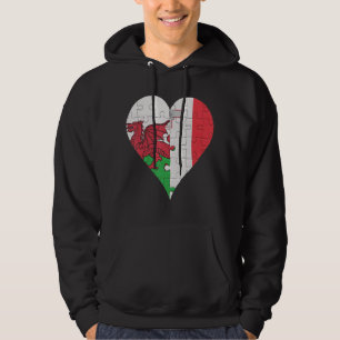 Veste À Capuche Coeur du drapeau maltais gallois