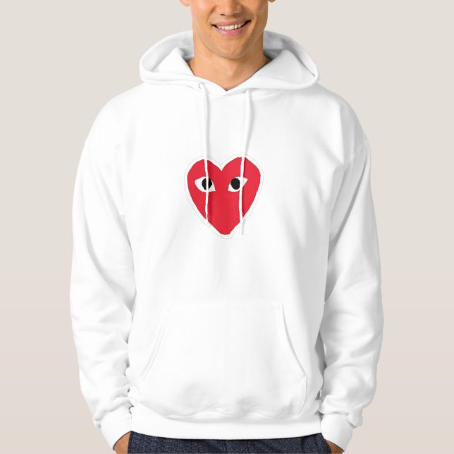 Veste À Capuche coeur rouge y2k esthétique (Devant)