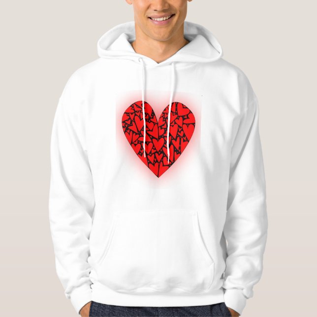 Veste À Capuche Coeurs d'amour (Devant)