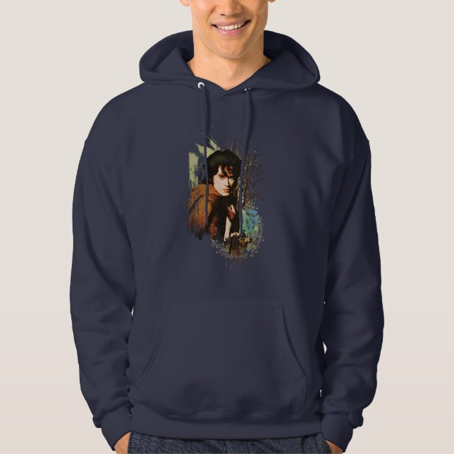 Veste À Capuche Collage du vecteur multimédia mixte FRODO™ (Devant)