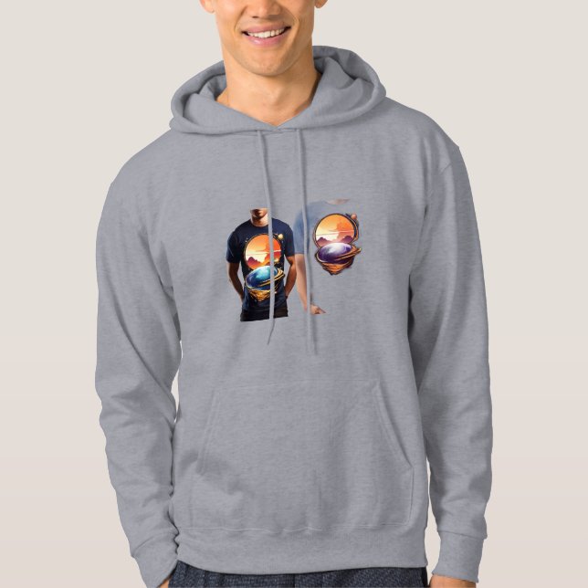Veste À Capuche "Collisions galactiques : Fusionner le style avec  (Devant)