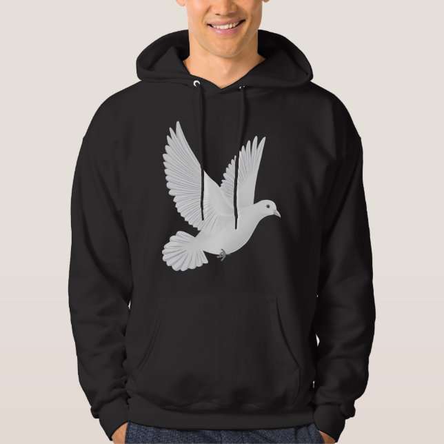 Veste À Capuche Colombe blanche (Devant)