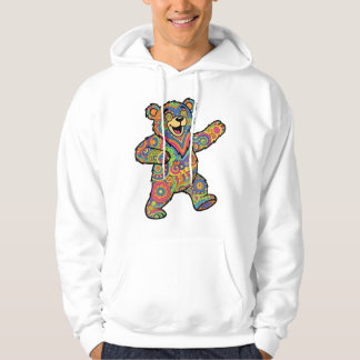 Veste À Capuche Colorful Psychedelic Teddy Bear Art