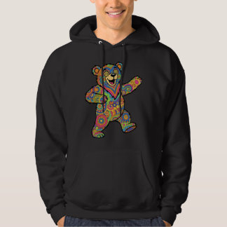 Veste À Capuche Colorful Psychedelic Teddy Bear Art