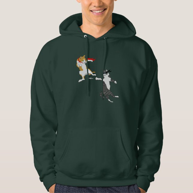 Veste À Capuche Combat de chats (Devant)