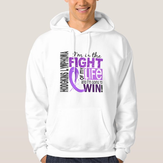 Veste À Capuche Combat de ma lymphogranulomatose maligne de la vie (Devant)