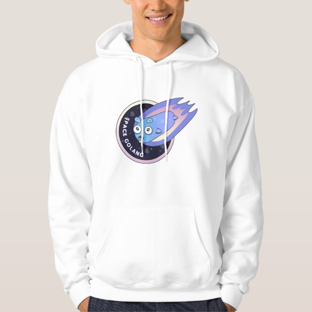 Veste À Capuche Comète spatiale gopher Golang (Devant)