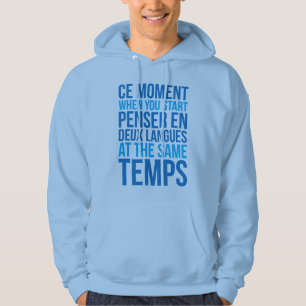 Veste À Capuche Commencez en Deux Langues de Penser aux mêmes