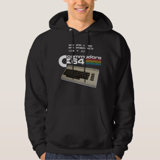 Veste À Capuche Commodore 64 C64 Logo Computer with Quote Load, 8,