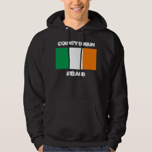 Veste À Capuche Comté de Dublin, Irlande avec drapeau irlandais