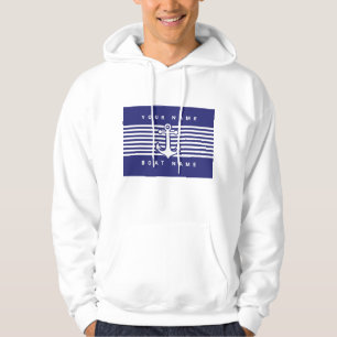 Veste À Capuche Conception d'ancre nautique capuchon bleu marine b