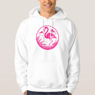 Veste À Capuche Conception de cercle d'été flamant rose-68730