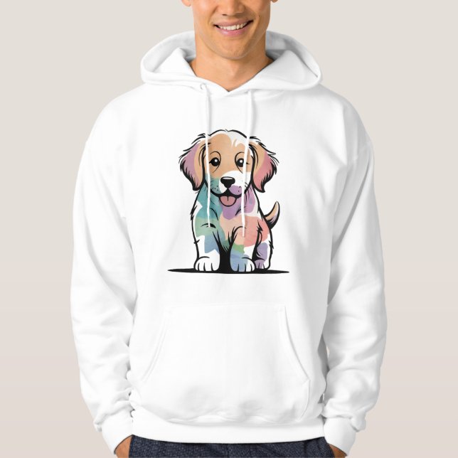 Veste À Capuche Conception de chiot mignon (Devant)