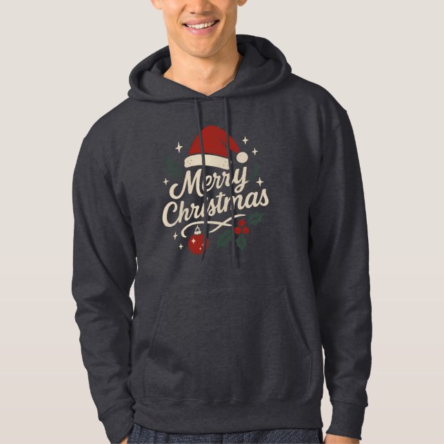 Veste À Capuche Conception de la lettre de Noël fantaisiste (Devant)