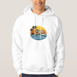 Veste À Capuche Conception de nom de Papa Retro Sunset