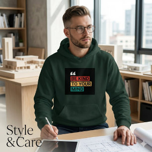 Veste À Capuche Conception de sweat-shirt avec texte Calme pour Êt