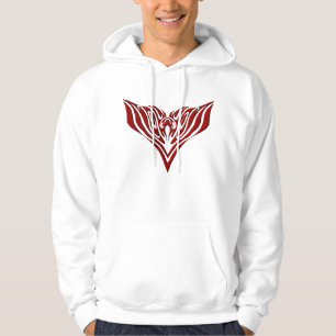 Veste À Capuche Conception de tatouage tribal d'oiseaux ailés roug