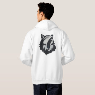 Veste À Capuche Conception graphique minimaliste du loup hurlant