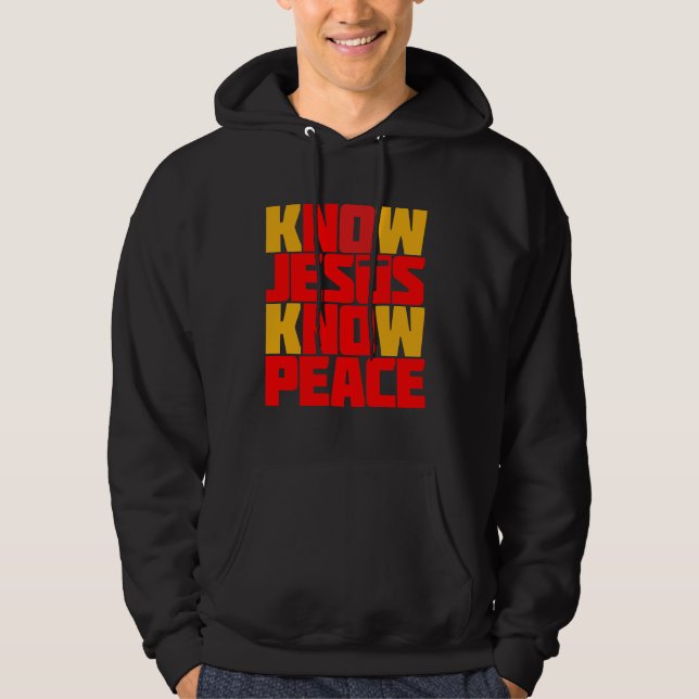 VESTE À CAPUCHE CONNAÎTRE JÉSUS CONNAÎTRE LA PAIX (Devant)