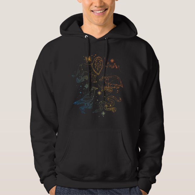 Veste À Capuche Constellations des maisons Rainbow HOGWARTS™ (Devant)