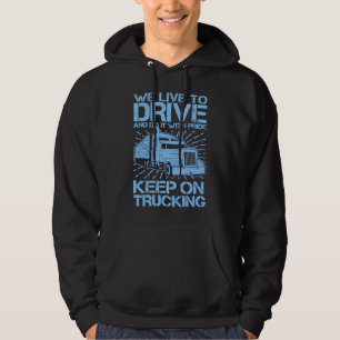 Veste À Capuche Continuer sur le camionnage 18 Roue Bleu