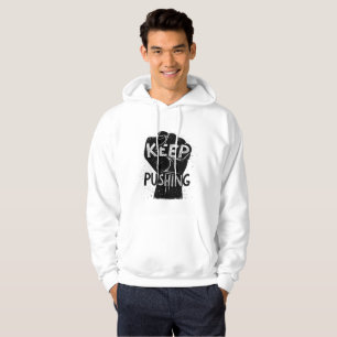 Veste À Capuche Continuez à Pousser – Conception de Typographie Mo