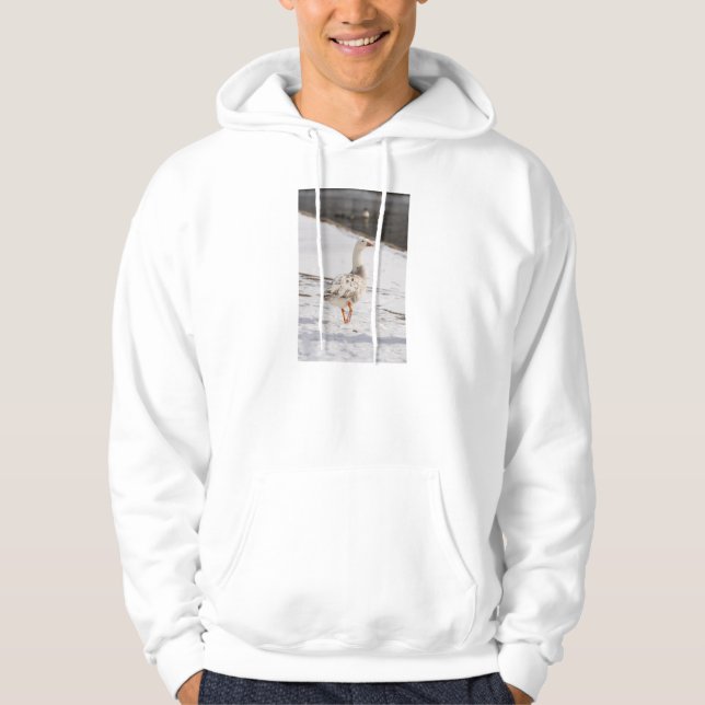 Veste À Capuche Contrefiche d'oie de neige (Devant)
