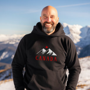 Veste À Capuche Cool Canada Montagnes Feuille d'érable canadienne