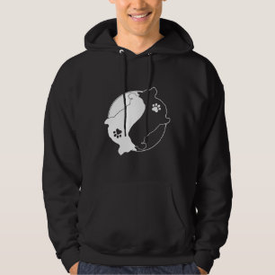 Veste À Capuche Cool Corgi Yin Yang Paw Dog Corgi
