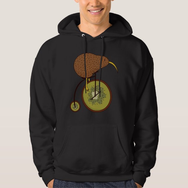 Veste À Capuche Cool Kiwi Bird sur la conception de fruits Kiwi (Devant)