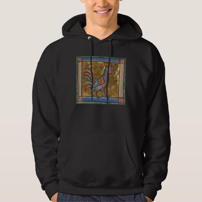 Veste À Capuche Coq de bestiaire médiéval c. 1270 (Devant)