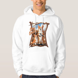 Veste À Capuche Corgi Country – Funny Corgi Tee, Rustic Americana