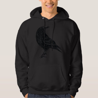 Veste À Capuche Corneille corneille corneille Silhouette Bird