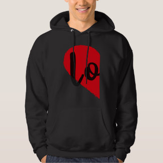 Veste À Capuche Couple Half Heart LOVE Funny Valentines Day Women 