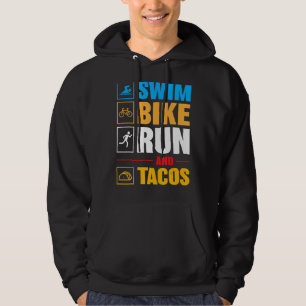 Veste À Capuche Course à vélo de natation & Fête des pères Tacos