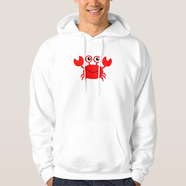 Veste À Capuche Crabe heureux de bande dessinée (Devant)