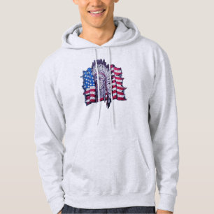 Veste À Capuche Crâne de Natif américain et sweatshirt à capuchon