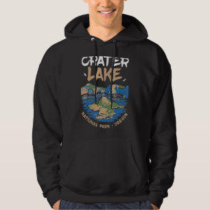 Veste À Capuche Crater Lake National Park Us Oregon Vintage Randon