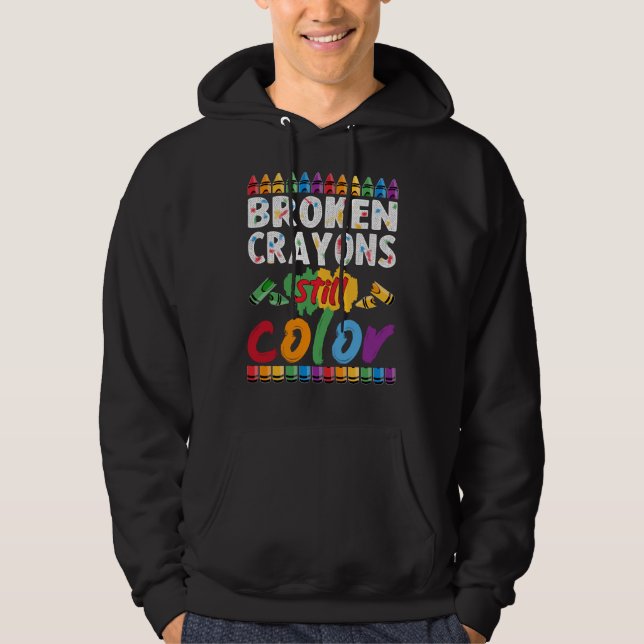 Veste À Capuche crayons cassés toujours couleur (Devant)