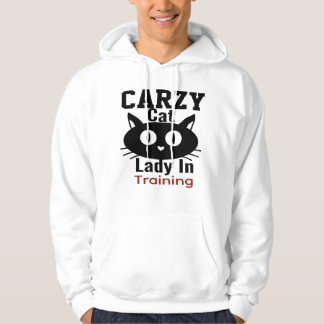 VESTE À CAPUCHE CRAZY CHAT LADY