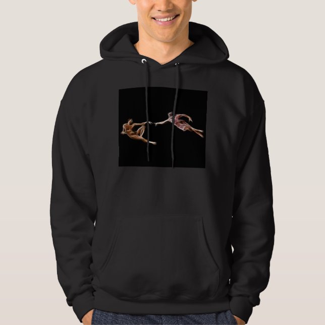 Veste À Capuche Création de la peinture de fractale d'Adam Michaël (Devant)
