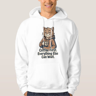 Veste À Capuche Création drôle de chat amateur de café – Café d'ab
