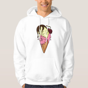 Veste À Capuche Crème glacée à crâne de banane de fraise douce