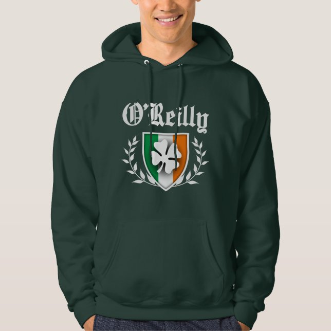 Veste À Capuche Crête de shamrock de famille d'O'Reilly (Devant)