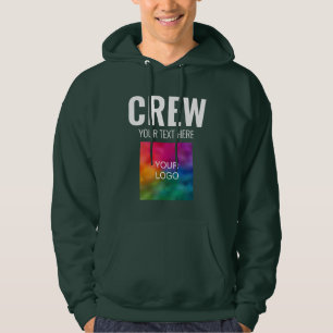 Veste À Capuche Crew Ajouter Le Texte Du Logo Ici Mens Double Face